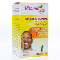 Vitamin'22 homme action tonifiante 60gélules
