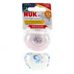 NUK SUCETTE STARLIGHT 0-6M FILLE