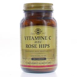 Vitamine C 500 mg avec Rose hips - 100 comprimés