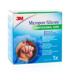 Sparadrap Micropore Silicone 2,5cm x 5M