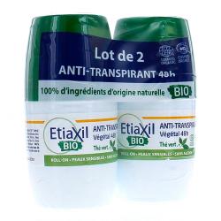 ETIAXIL Déodorant antitranspirant végétal au thé vert bio 2 x 50ml