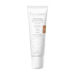 Couvrance fond de teint correcteur fluide fini veloute spf20 peaux sensibles 30ml