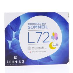 LEHNING L72 Troubles du sommeil x40 comprimés orodispersibles