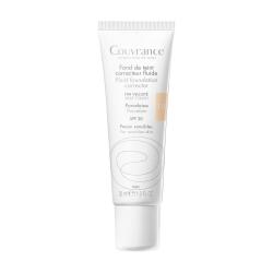 AVÈNE Couvrance fond de teint correcteur fluide n°01 Porcelaine SPF 20 tube 30ml