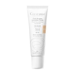 Couvrance fond de teint correcteur fluide fini veloute spf20 peaux sensibles 30ml