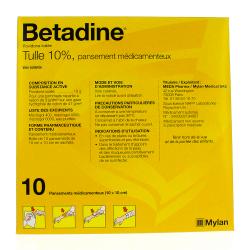 BETADINE TUL10% 10X10PANS PE10