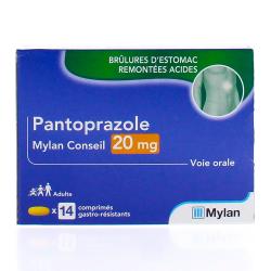 MYLAN Pantoprazole 20mg 14 comprim&eacute;s