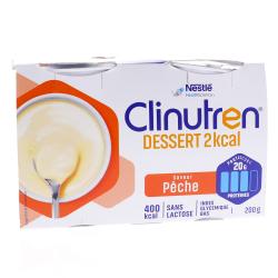 CLINUTREN HP/HC+ Dessert saveur pêche 4x200g