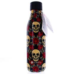 LES ARTISTES Bouteille isotherme 500ml Roses et Tête de mort
