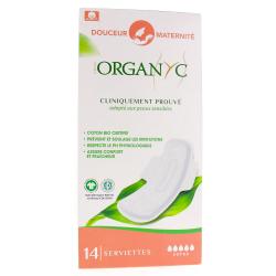 ORGANYC Serviettes maternité maxi douceur x14