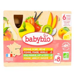 BABYBIO MULTIPARFUMS FRUITS 6M 8X90G