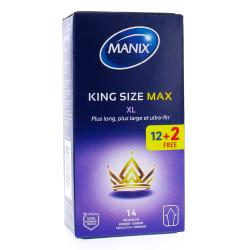 MANIX King size max - Préservatifs maximum confort 12 préservatifs + 2 offerts