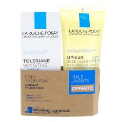 LA ROCHE-POSAY Toleriane sensitive cr&egrave;me tube 40ml + huile lipikar 100ml offerte