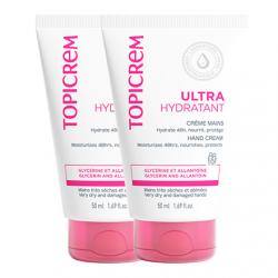 TOPICREM Ultra-Hydratant- Cr&egrave;me main hydratante 50ml Lot de 2