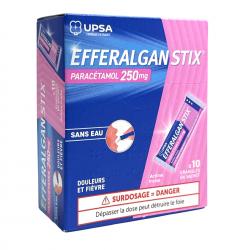 EFFERALGAN STIX 250MG GRAN FRAI SACH10