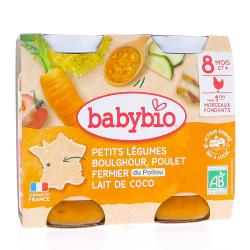 BABYBIO PETITS LEG BOULG/POULET 8M 2X200G