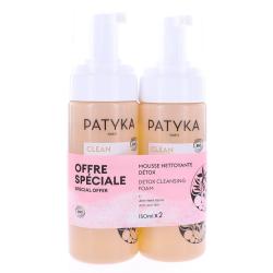 PATYKA Clean - Mousse nettoyante détox bio 2x150ml
