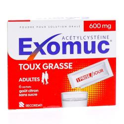 EXOMUC 600MG PDR ORAL SACH 6
