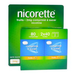 NICORETTE 2MG CPR SUC FRUITS /80 RUP 9DEC