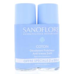SANOFLORE DEO 24H COTON 2X50ML DUO D