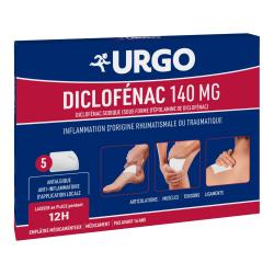 URGO Diclof&eacute;nac 140mg Empl&acirc;tres x5