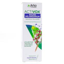 ACTIVOX PELARGONIUM RHUME, solution buvable