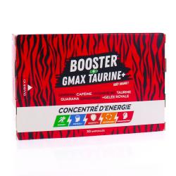 Gmax taurine concentré d'énergie une boîte de 30 ampoules.