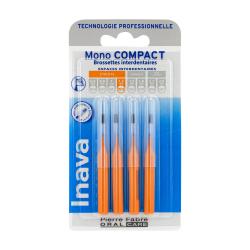 INAVA Brossettes interdentaires orange 1.2 mm espaces étroits pack de 4