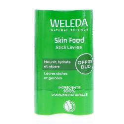 WELEDA DUO SKIN FOOD STICK LEVRES 2X4.8G