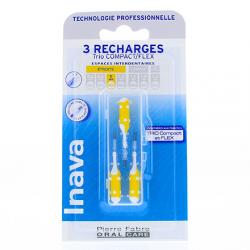 Brossettes 2.5 - 2.2 mm micro fine conique jaune pack de 3 recharges