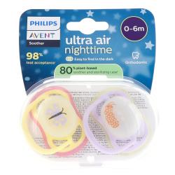 AVENT SUCET ULTRA AIR NUIT 0-6M PAPIL
