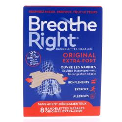 BREATHE RIGHT BDLET NASALES EXTRA-FORT 8