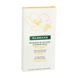 KLORANE Amande douce - Cire d&eacute;pilatoire &agrave; froid visage / zone sensible 6 bandes