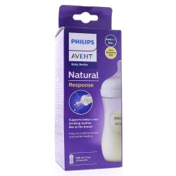 AVENT Biberon natural tétine silicone Transparent