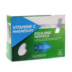 NUTRISANTÉ Comprimés à croquer vitamine C + magnesium 24 comprimés