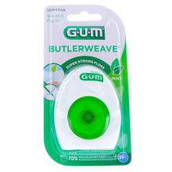 GUM Butlerweave n°1855 fil dentaire ciré menthe 55 m