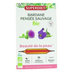 SUPERDIET Bardane-pensée sauvage bio 20 ampoules