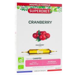 SUPERDIET Cranberry bio solution buvable bien-être féminin 20 ampoules