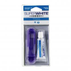 SUPERWHITE Trousse de voyage: brosse à dents de voyage + dentifrice 15ml