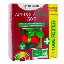 PHYTOACTIF Acerola bio 500 + un tube OFFERT 36 comprimés