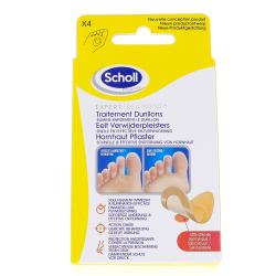 SCHOLL Expert traitement - Pansements coricides pour durillons lot de 4