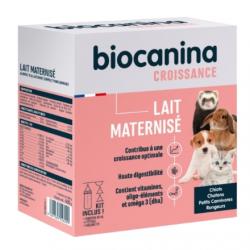 BIOCANINA Biocajunior lait maternisé boîte 400g + 1 biberon 80ml + 1 mesurette + 2 tétines chaton + 1 tétine chiot