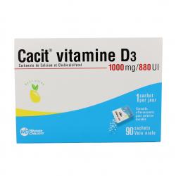 Cacit vitamine d3 1000 mg/880 ui Boîte de 90 sachets