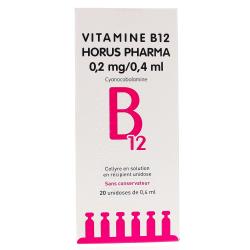 Vitamine b12 thea 0,05 pour cent (0,2 mg/0,4 ml) Boîte de 20 récipients unidoses