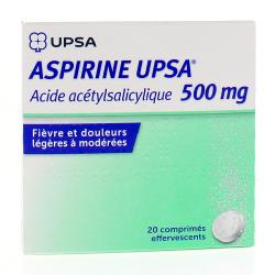Aspirine upsa 500 mg Boîte de 20 comprimés