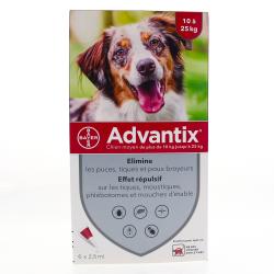 Advantix chien moyen anti-puces et tiques - 6 pipettes