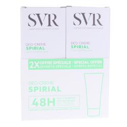 SVR Spirial d&eacute;odorant anti-transpirant cr&egrave;me Lot de 2 x 50ml
