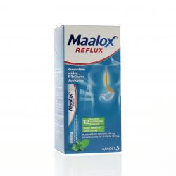Maalox reflux goût menthe sans sucre Boîte de 12 sachets-poudre