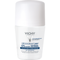 VICHY Déodorant Roll'on 24h hypoallergénique toucher sec 50ml