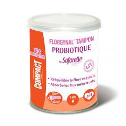 SAFORELLE Florgynal tampons probiotique avec applicateur mini x 9